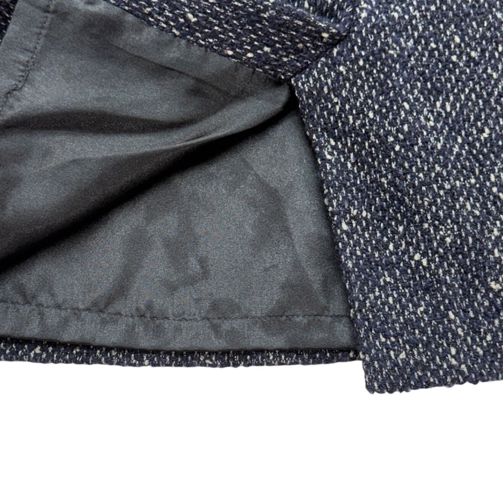 Cabi Women's 6 Navy Blue Wool Blend Tweed Pencil Skirt Lined Career Work - Picture 5 of 11